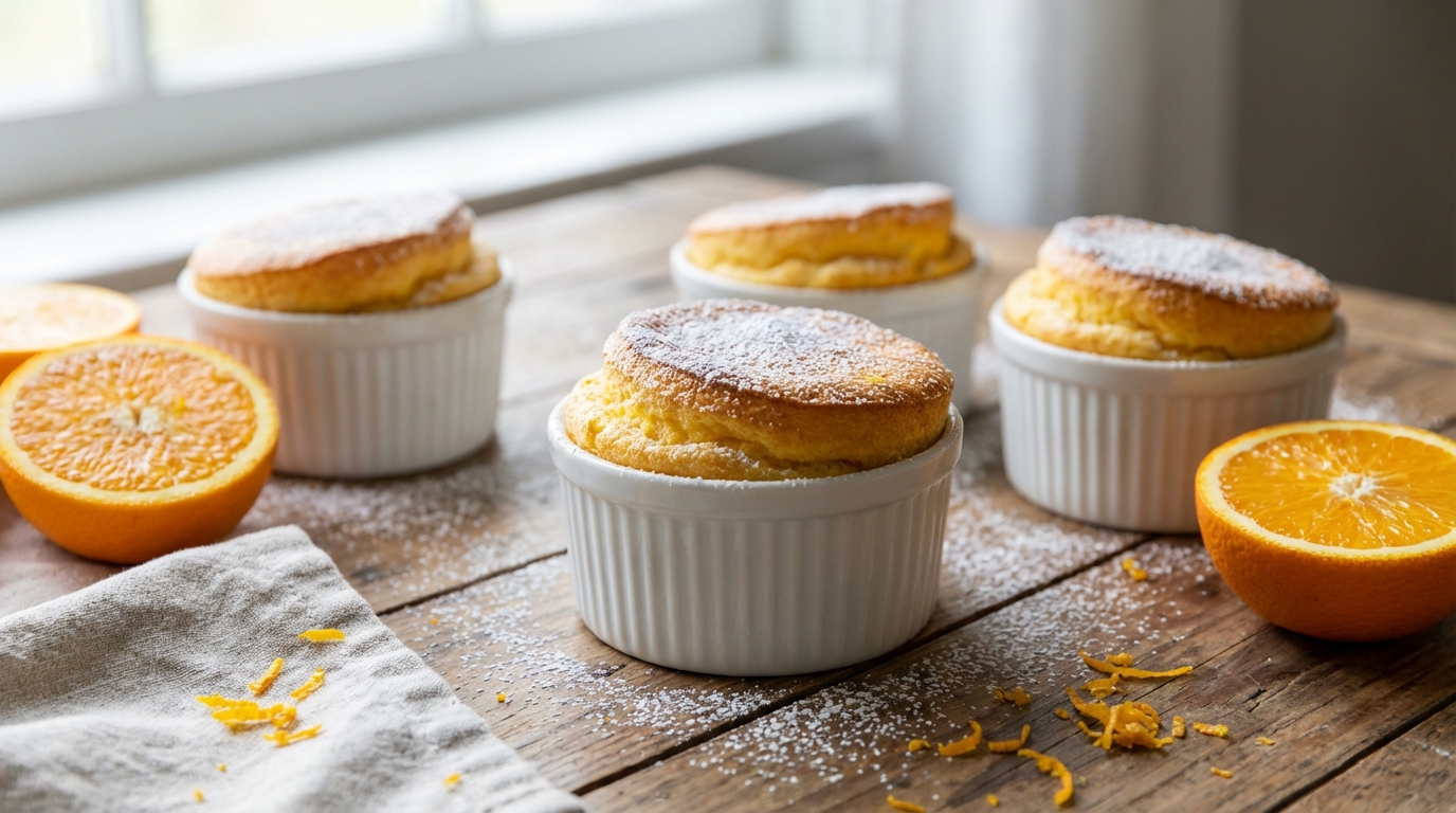 découvrez notre recette facile et gourmande de soufflés légers à l’orange, un délice aérien parfait pour impressionner vos invités avec douceur et fraîcheur.