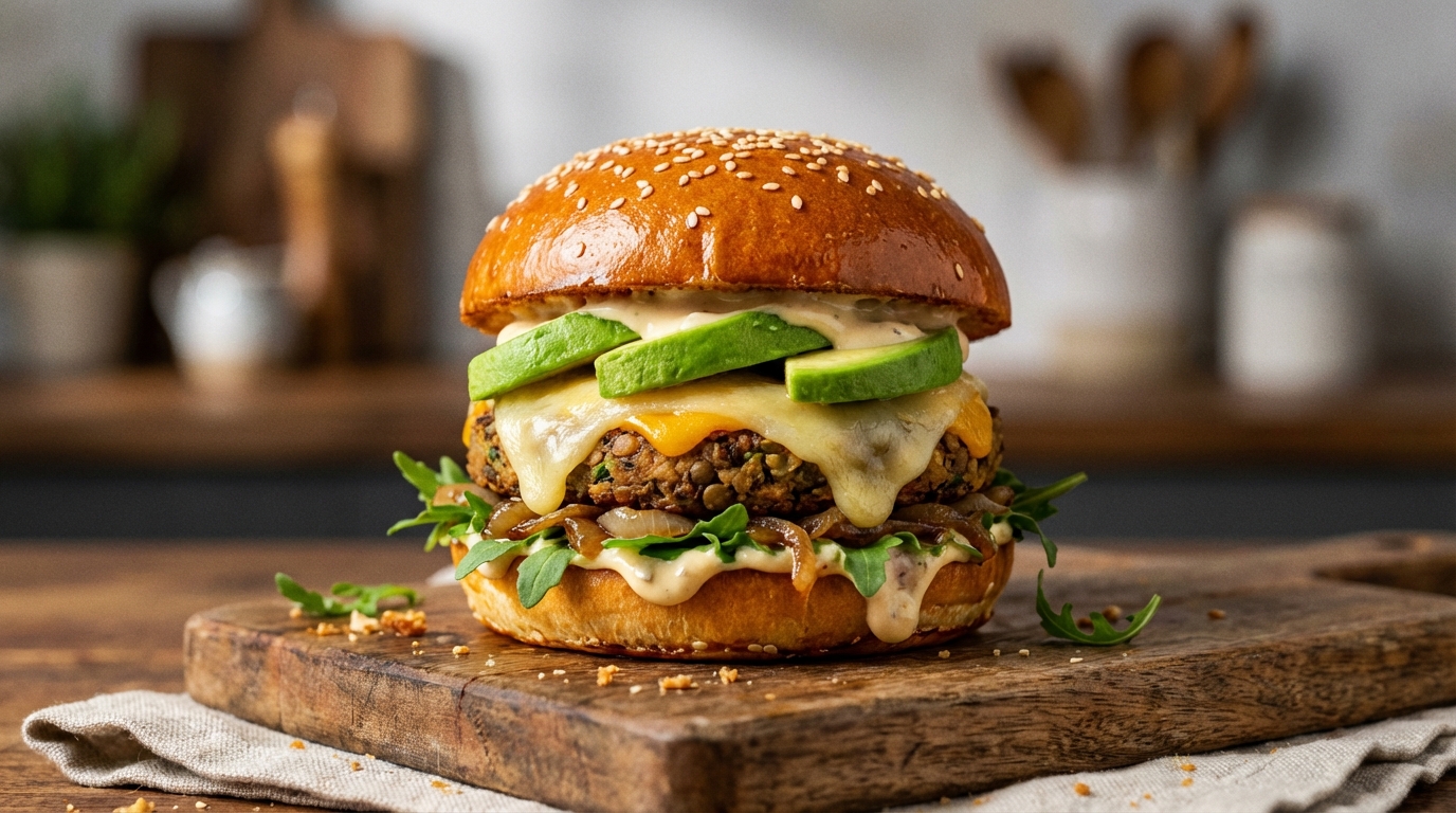 découvrez une recette originale et gourmande de burger à l’avocat et au fromage, alliant saveurs crémeuses et ingrédients frais pour un délice unique.