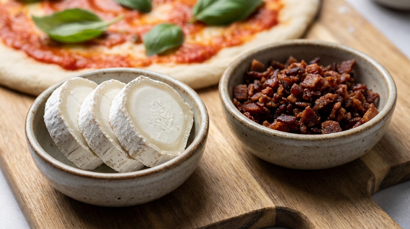 découvrez notre délicieuse recette de pizza au chèvre et lardons, une explosion de saveurs pour régaler vos papilles en toute simplicité.