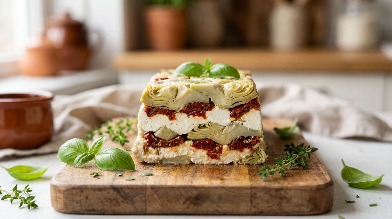 découvrez notre recette savoureuse de terrine d’artichaut au fromage frais et tomates séchées, un délice facile à préparer pour régaler vos papilles.