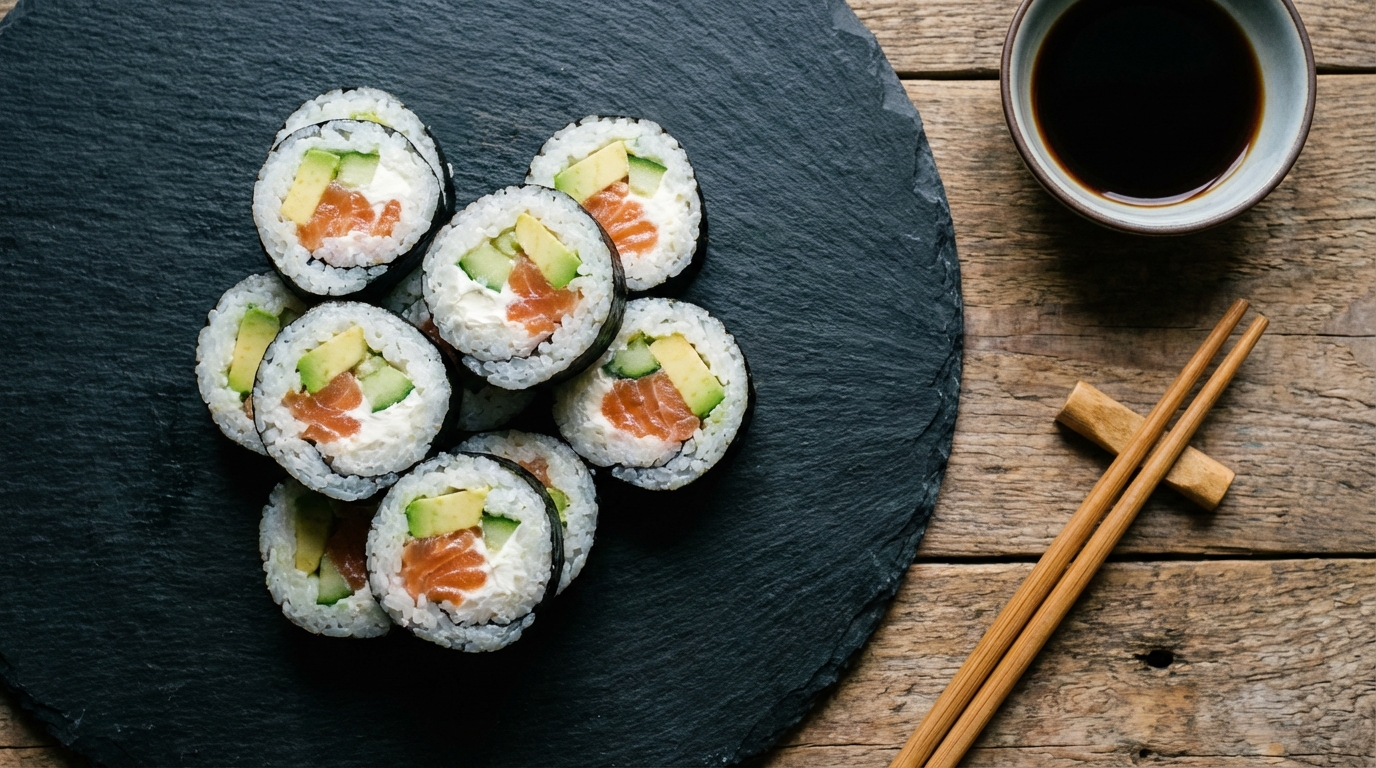 découvrez notre recette facile et savoureuse de makis au saumon fumé et fromage frais, un délice en rouleaux parfait pour vos repas raffinés et gourmands.