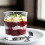 découvrez une recette savoureuse et raffinée de délice en verrine alliant la douceur de la betterave au crémeux du fromage frais, parfaite pour une entrée élégante.