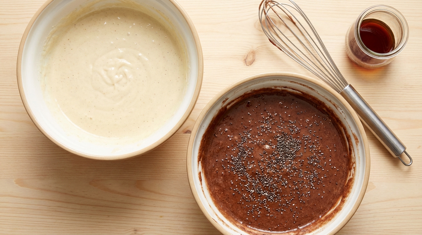 découvrez notre cake marbré enrichi aux graines de chia, un délice léger alliant saveurs gourmandes et bienfaits nutritionnels pour un dessert sain et savoureux.