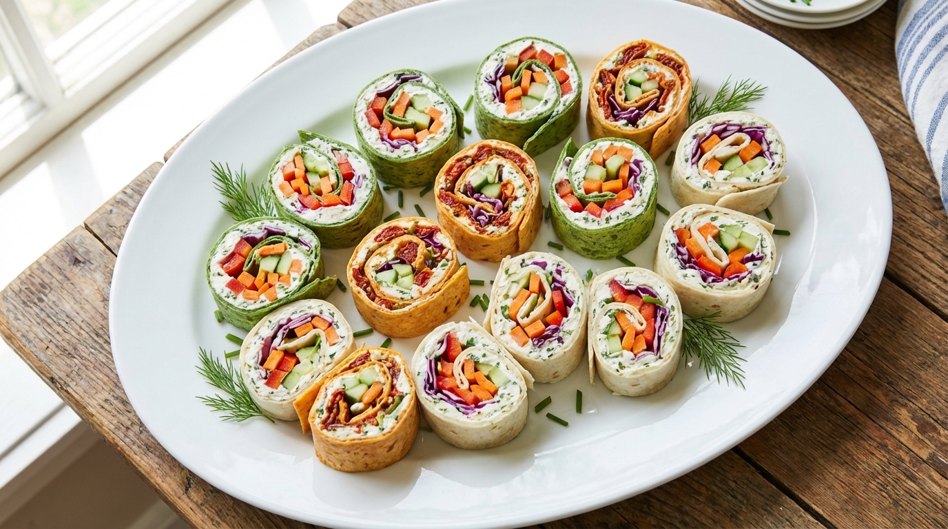 découvrez une recette simple et savoureuse de roulés au fromage frais et légumes croquants, parfaits pour des apéritifs gourmands et rapides à préparer.