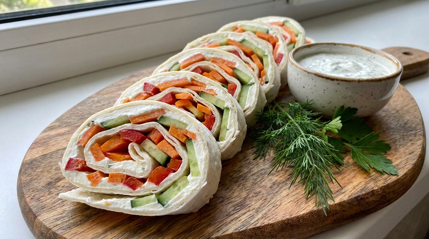 découvrez une recette facile et rapide de roulés au fromage frais et légumes croquants, parfaits pour des délices apéritifs savoureux et frais.