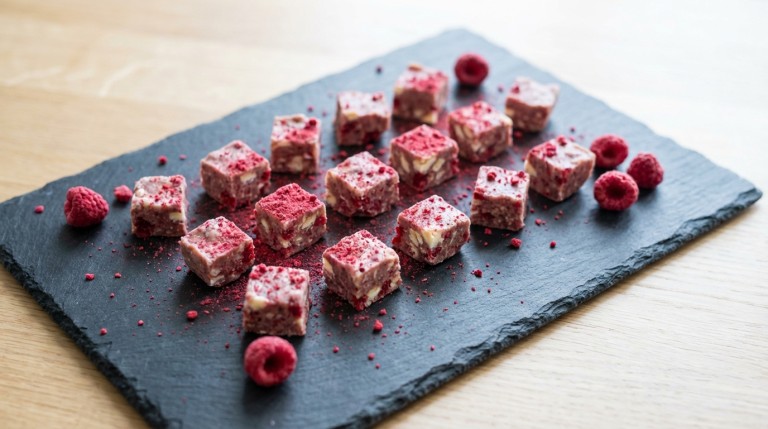 découvrez des recettes simples et délicieuses de bouchées légères à la framboise et au chocolat blanc, parfaites pour une pause gourmande pleine de fraîcheur et de douceur.