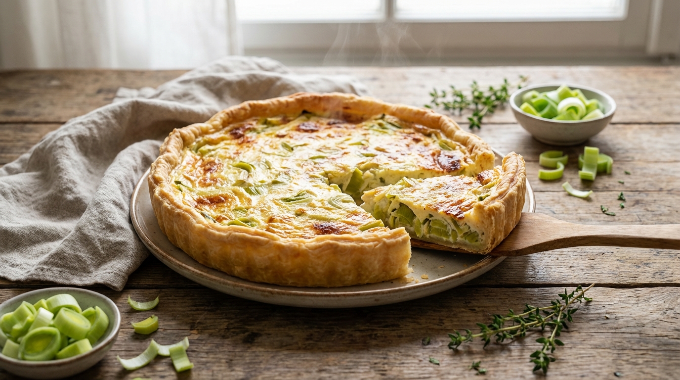 découvrez notre recette simple et gourmande de tarte aux poireaux légère, parfaite pour un repas savoureux et équilibré.