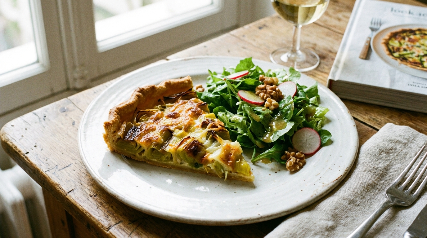 découvrez notre recette simple et gourmande de tarte aux poireaux légère, parfaite pour un repas savoureux et équilibré.