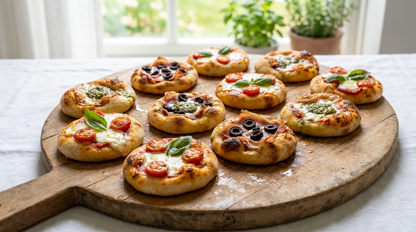 découvrez nos mini-pizzas légères, savoureuses et parfaites pour une bouchée gourmande. un plaisir simple et délicieux à partager ou à déguster seul.