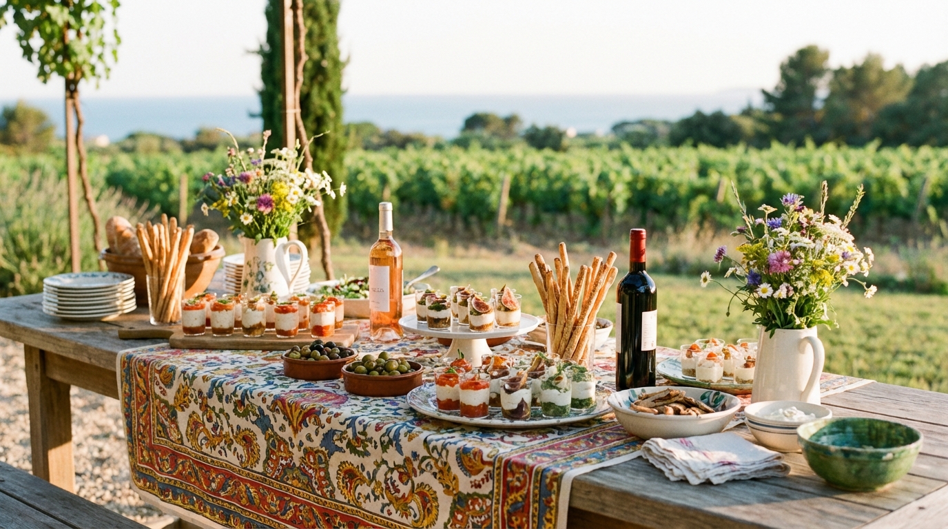 découvrez notre recette facile de verrines provençales au chèvre frais, un mélange savoureux et frais pour un apéritif original et gourmand.