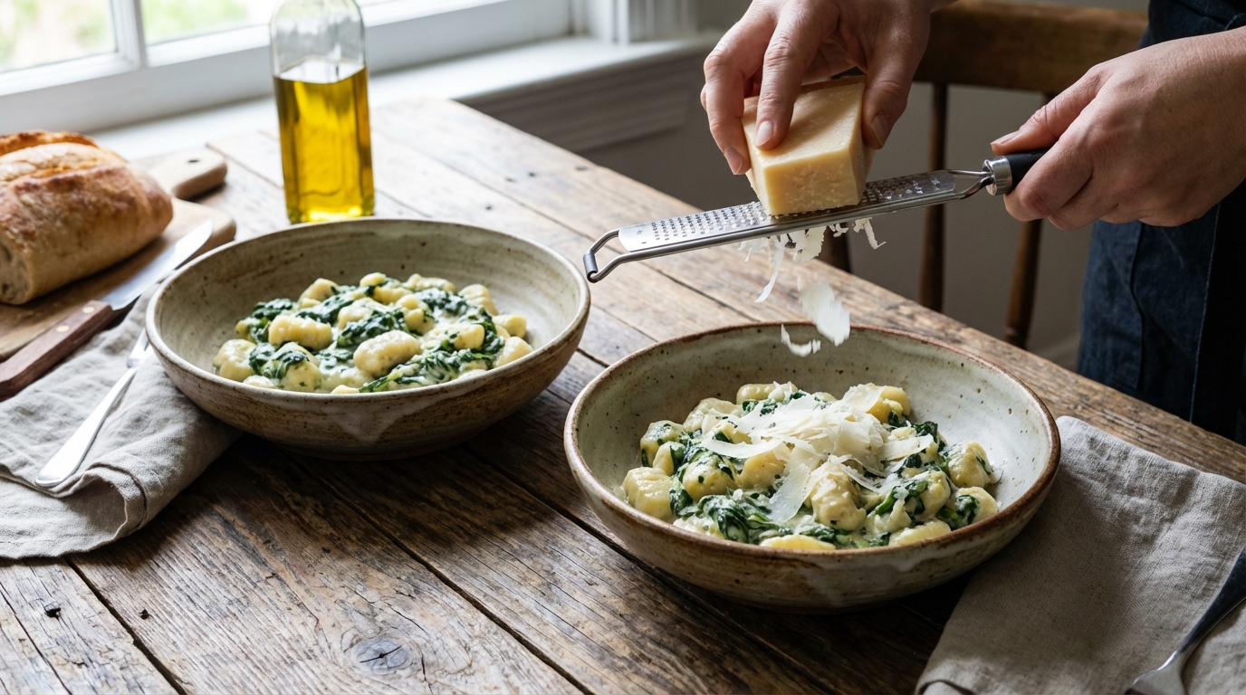 découvrez une recette simple et gourmande de gnocchis aux épinards et fromage frais, idéale pour un repas savoureux et facile à préparer.