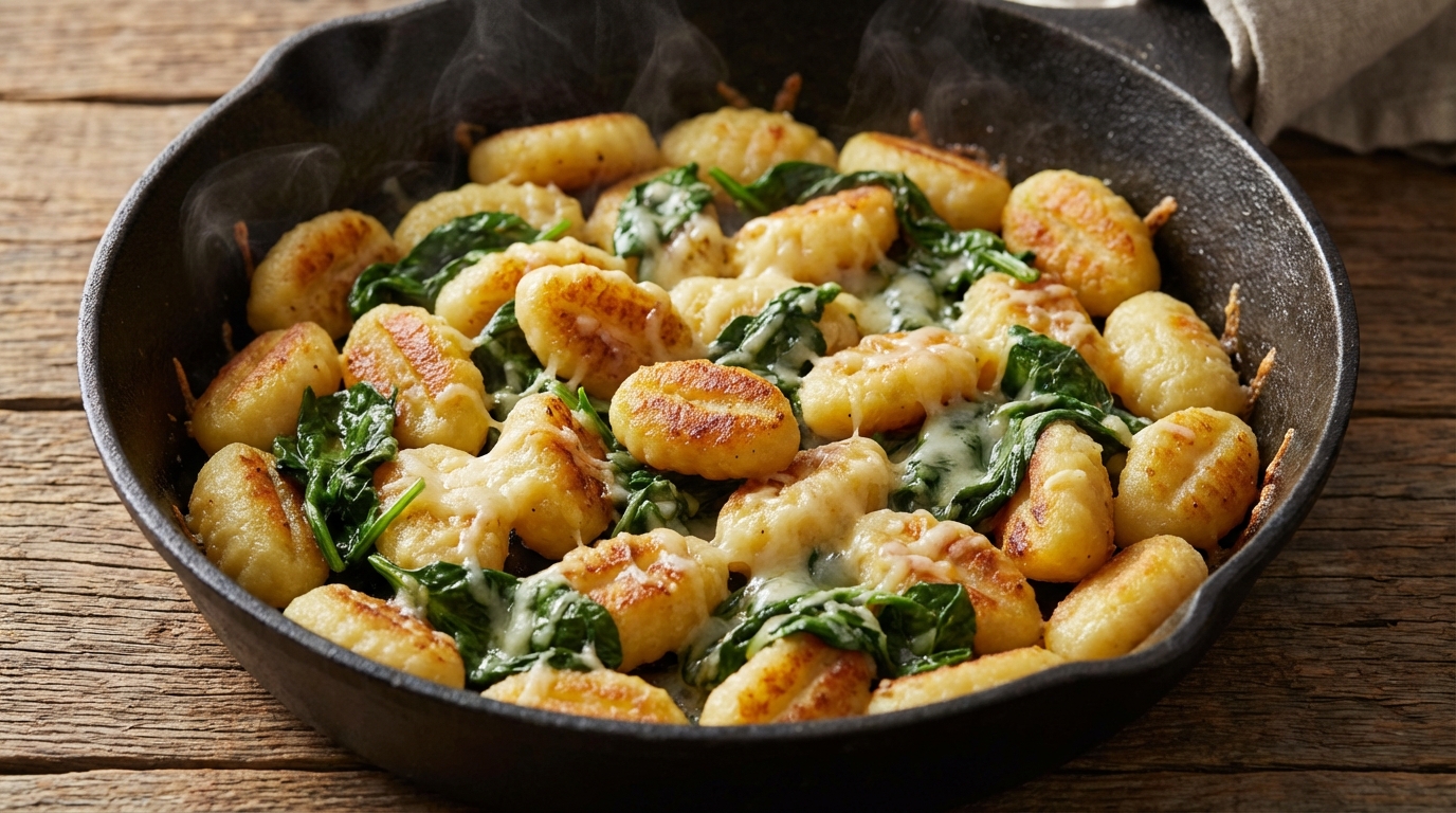 découvrez notre recette simple et gourmande de gnocchis aux épinards et fromage frais, parfaite pour un repas savoureux et facile à préparer.