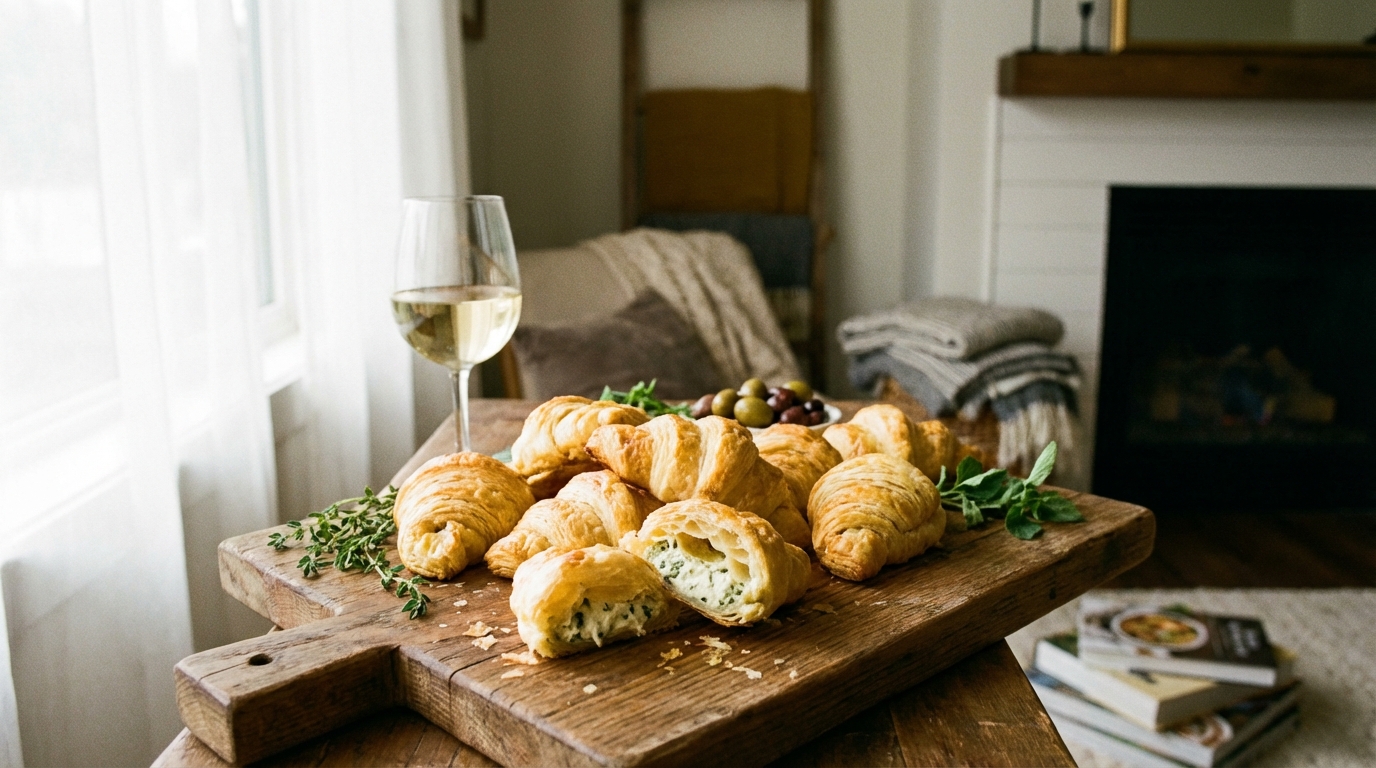 découvrez notre recette facile de mini croissants apéritifs au fromage, ail et fines herbes, parfaits pour des apéros gourmands et rapides à préparer.