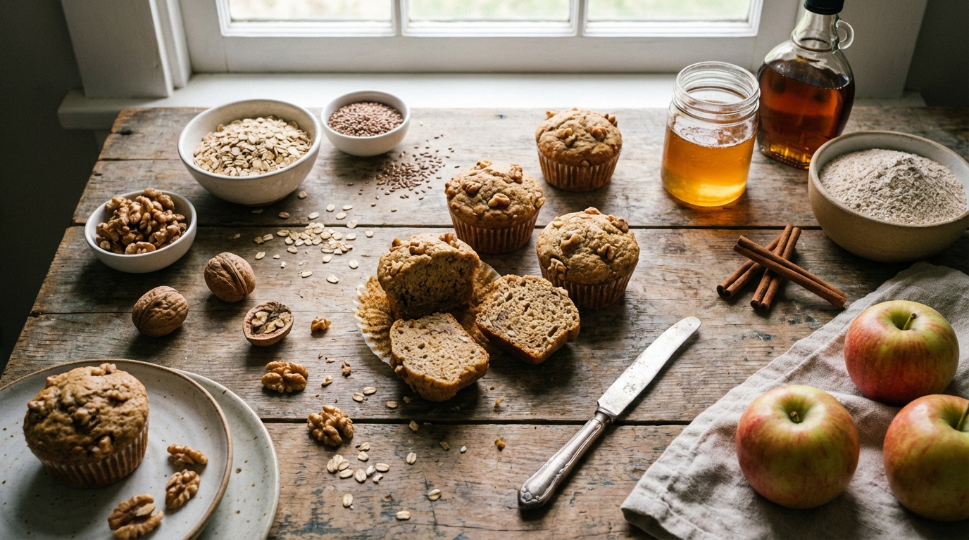 découvrez notre recette express de délicieux muffins aux noix ultra légers, parfaits pour tous les gourmands à la recherche d'une gourmandise saine et rapide à préparer.