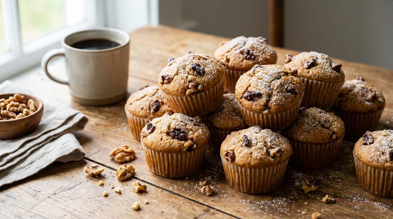 découvrez notre recette express de muffins aux noix ultra légers, parfaits pour les gourmands en quête de douceur rapide et savoureuse.