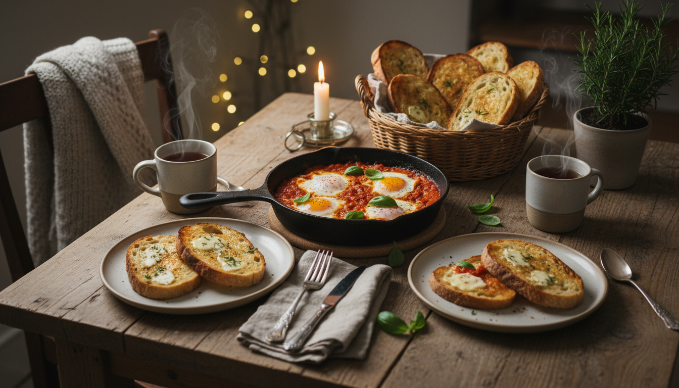 en mars, découvrez une recette simple et savoureuse d’œufs à la tomate au four, qui transforme trois ingrédients du placard en un dîner réconfortant et irrésistible.