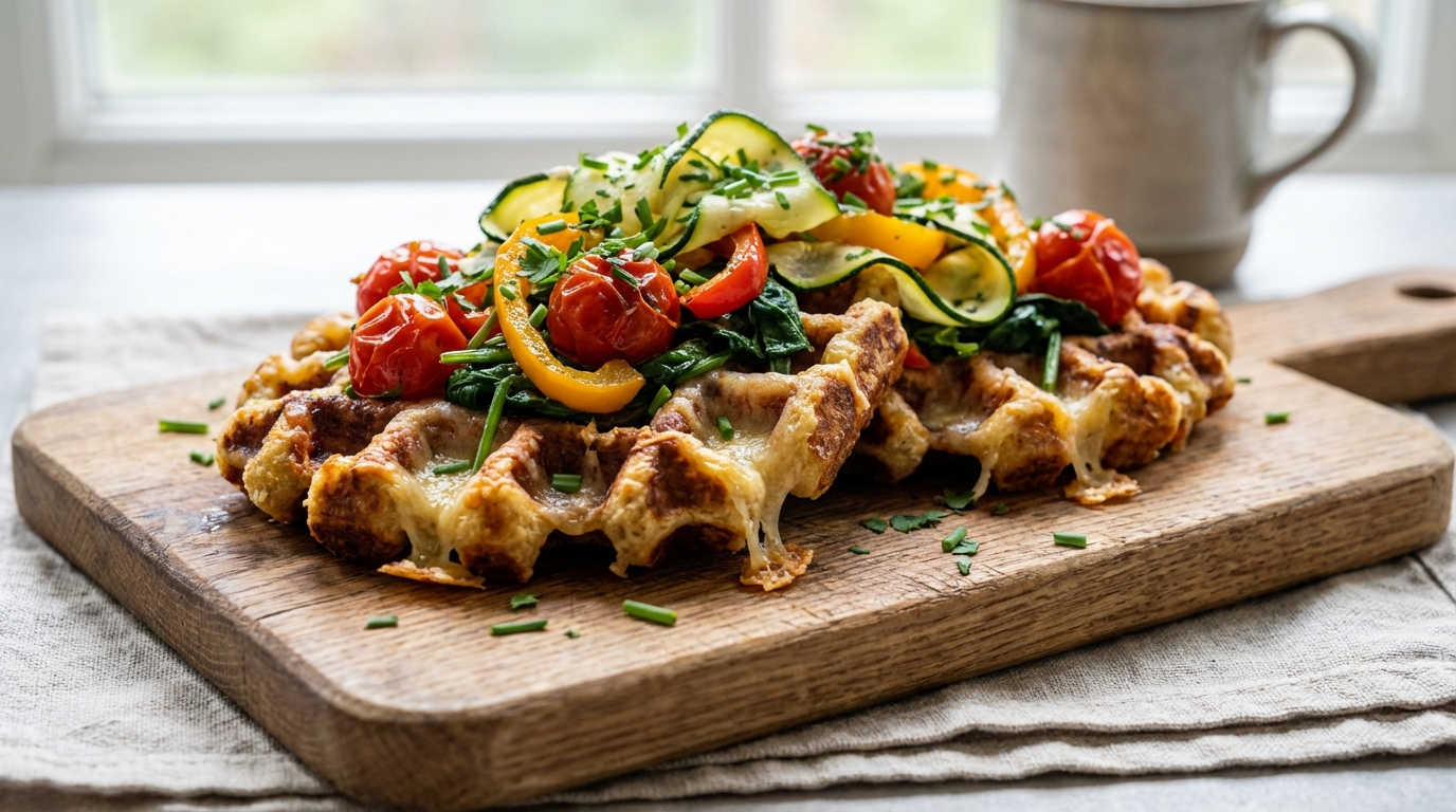 découvrez nos gaufres salées aux légumes et fromage, un délice croustillant parfait pour un repas savoureux et original à partager en famille ou entre amis.
