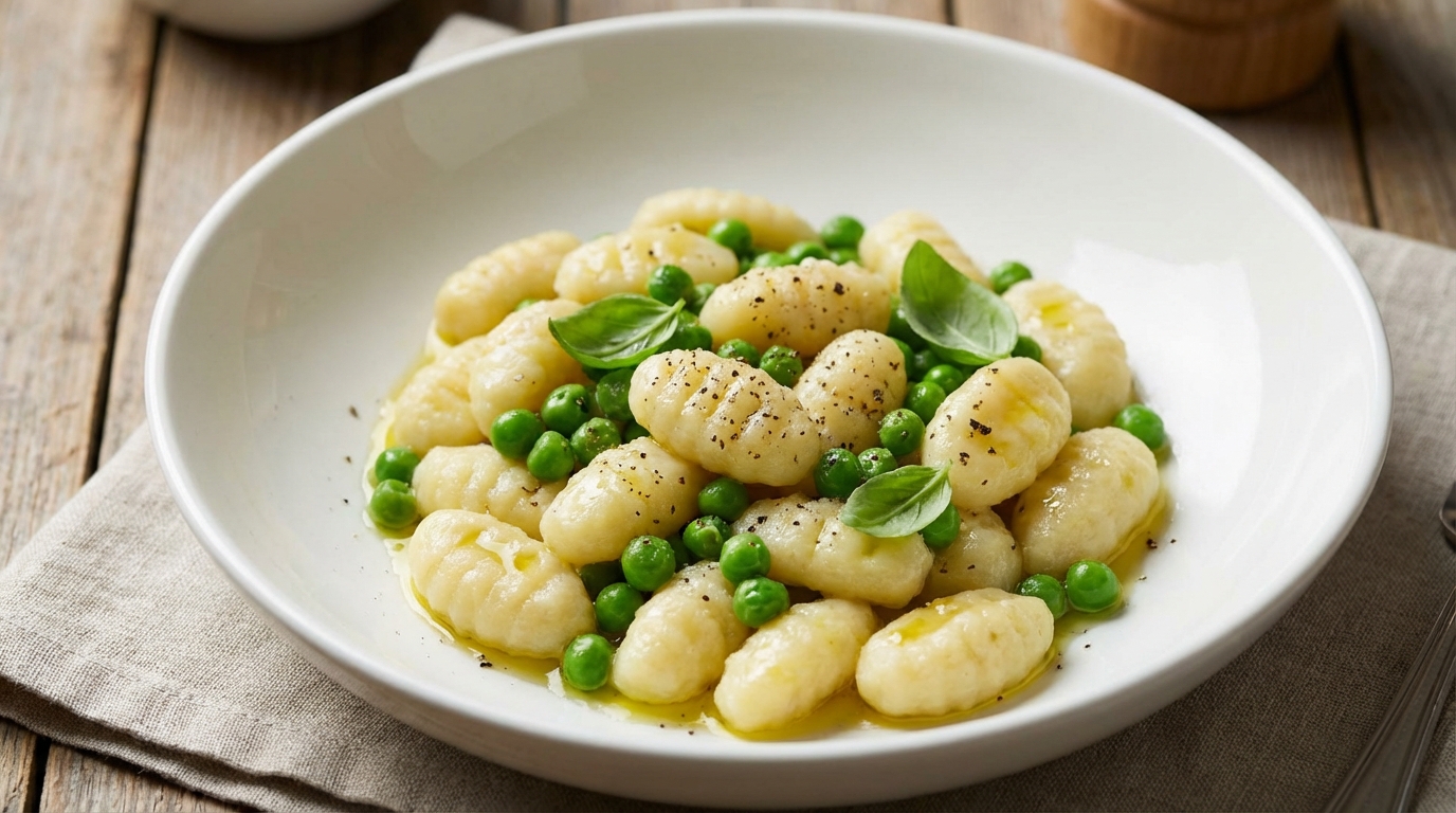 découvrez notre recette facile et savoureuse de gnocchis légers aux petits pois, idéale pour un repas rapide et gourmand.
