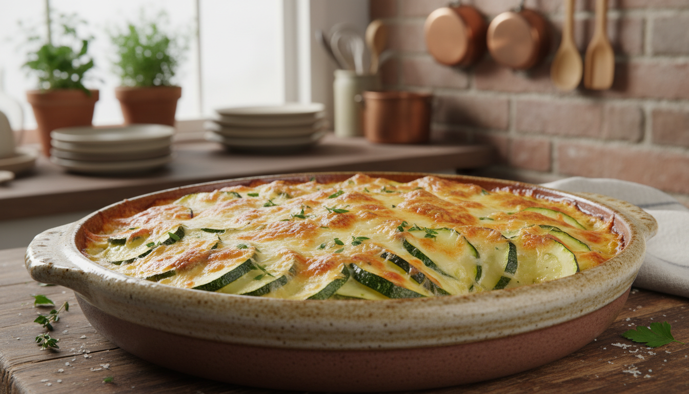 découvrez notre recette rapide et savoureuse de gratin de courgettes fondant, parfaite pour un dîner convivial en famille ou entre amis.