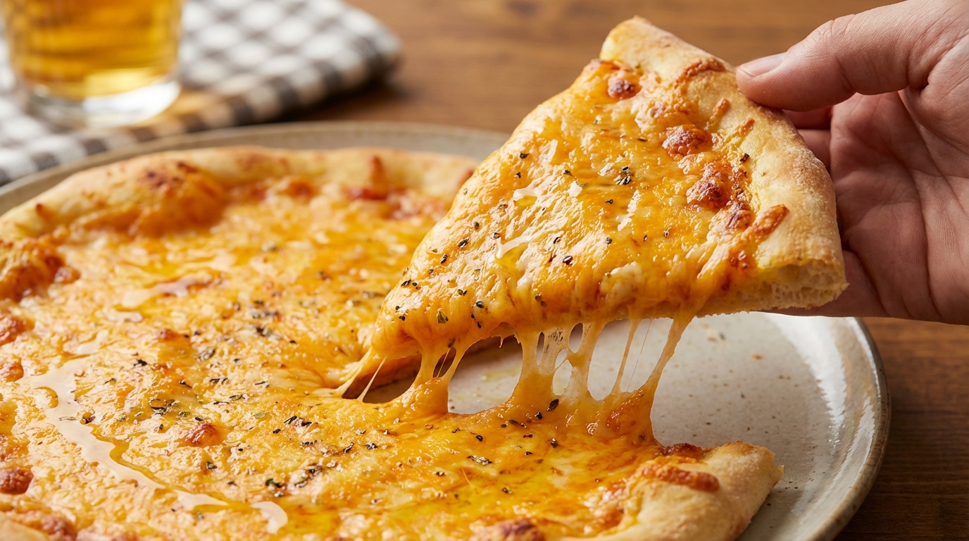 découvrez la pizza au cheddar, une explosion de saveurs fromagères à chaque bouchée. parfaite pour les amateurs de fromage en quête d'un repas gourmand et convivial.