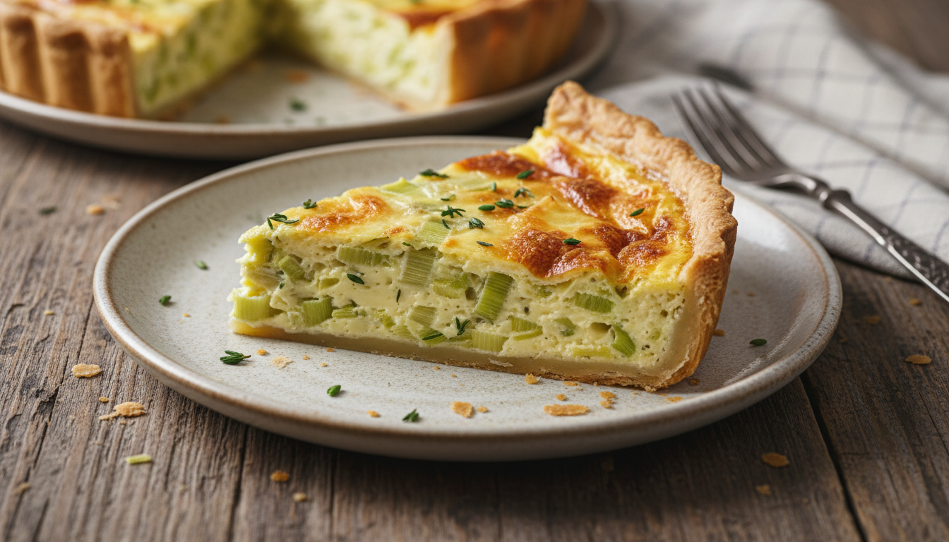 découvrez le petit secret pour une quiche aux poireaux irrésistiblement fondante, qui rend chaque découpe parfaite et savoureuse.