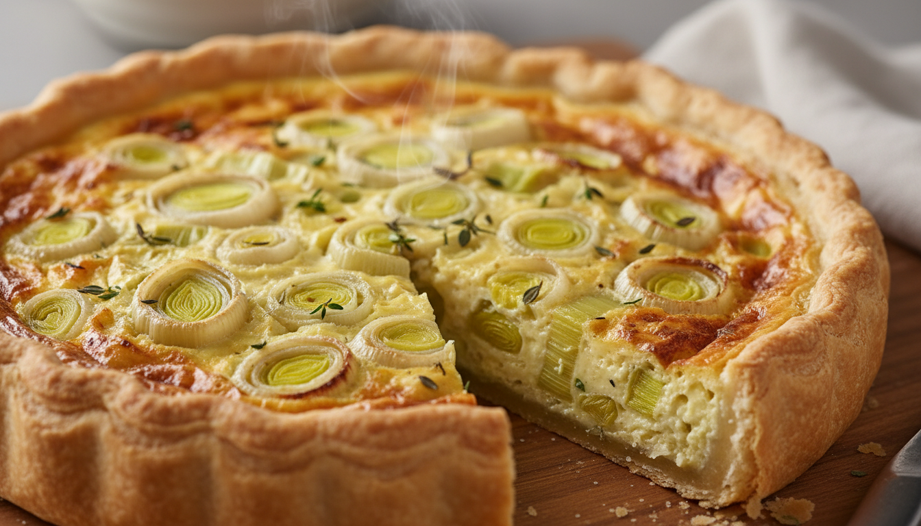 découvrez le secret incontournable pour une quiche aux poireaux fondante à souhait, qui se découpe parfaitement à chaque fois, pour un résultat irrésistible et gourmand.