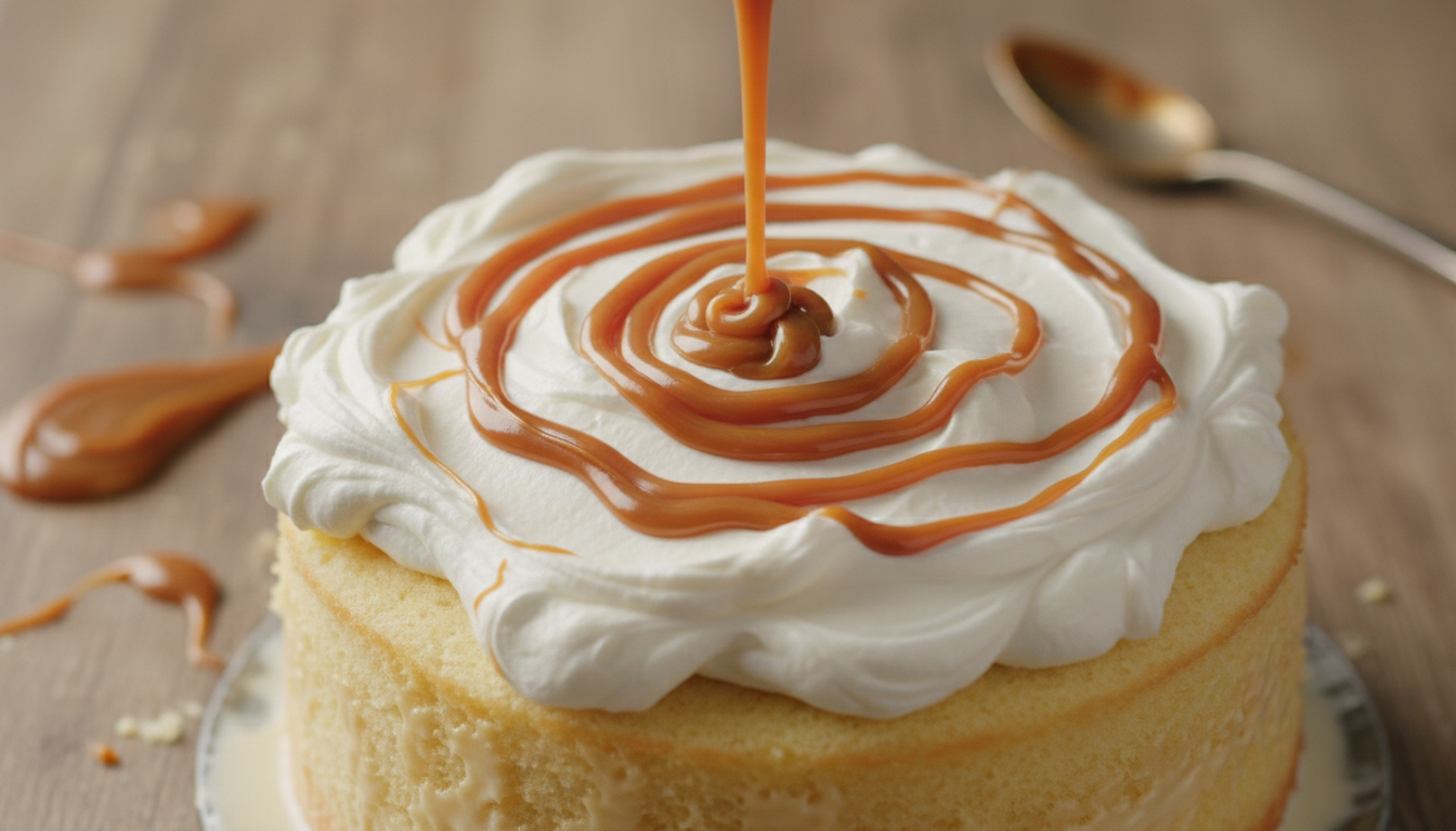 découvrez le trilèçe, ce gâteau moelleux aux trois laits et caramel qui fait sensation sur tiktok. une douceur irrésistible à essayer absolument !