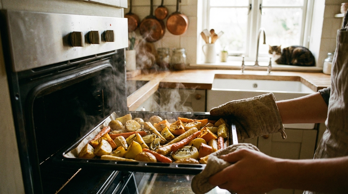 découvrez une recette simple et savoureuse de légumes rôtis gourmands accompagnés d'une sauce onctueuse au fromage frais, parfaite pour un repas sain et délicieux.