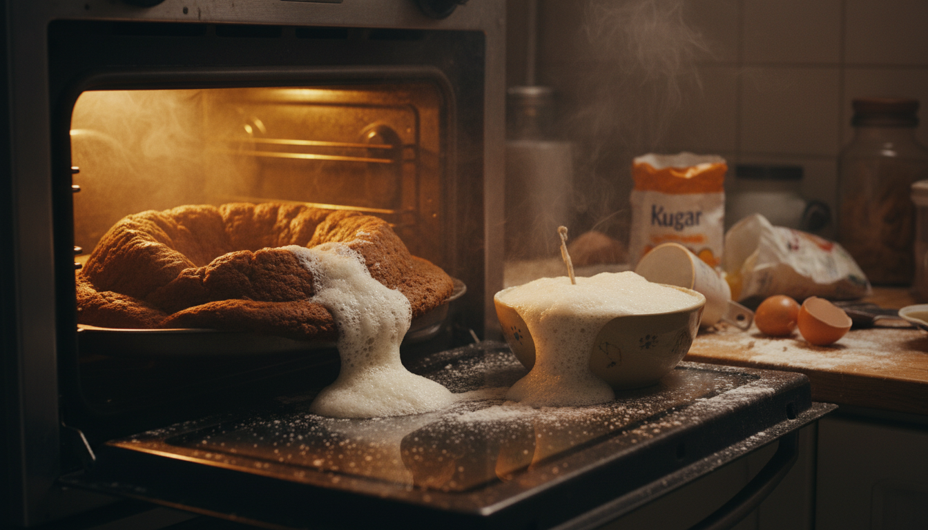 découvrez les erreurs fréquentes comme une levure excessive, un four mal fermé ou une précipitation en cuisine, et apprenez comment éviter que votre gâteau moelleux ne devienne un véritable cratère.