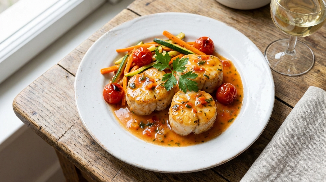 découvrez notre recette allégée de lotte à l’armoricaine, une délicieuse façon de déguster ce plat traditionnel en toute légèreté.