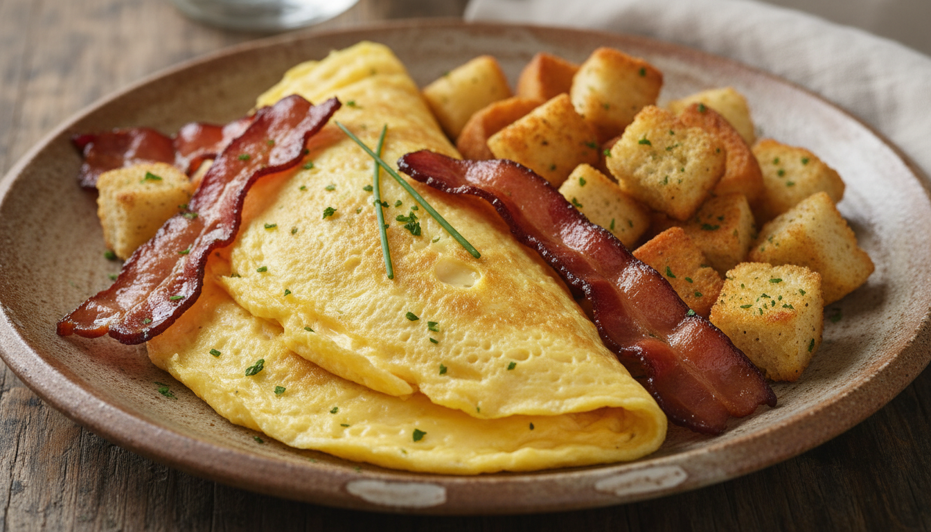 découvrez comment transformer le pain rassis en une délicieuse omelette aux lardons et croûtons, alliant croustillant et moelleux pour un repas savoureux et anti-gaspillage.