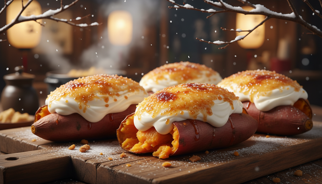 découvrez la patate douce revisitée en crème brûlée, une douceur japonaise fondante et caramélisée, parfaite pour réchauffer vos hivers avec une touche gourmande et originale.