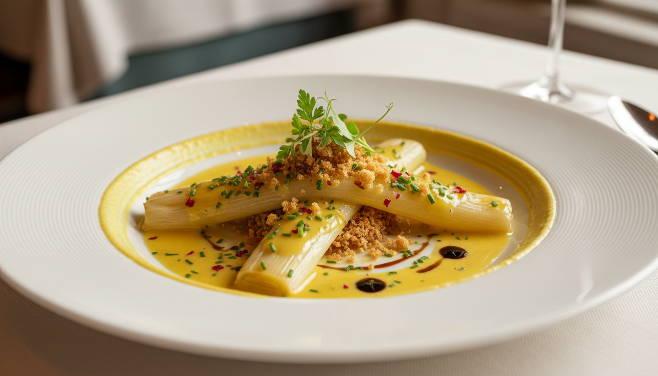 découvrez comment philippe etchebest sublime les poireaux tièdes avec une vinaigrette éclatante et savoureuse, transformant cette entrée simple en une expérience culinaire extraordinaire.