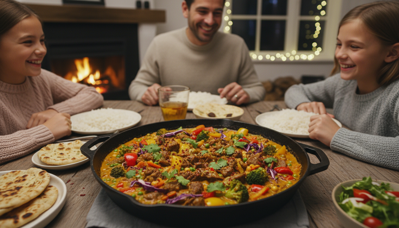 découvrez une poêlée savoureuse alliant steak haché, courgettes et poivrons au curry, pour une recette simple et pleine de saveurs qui ravira vos papilles.