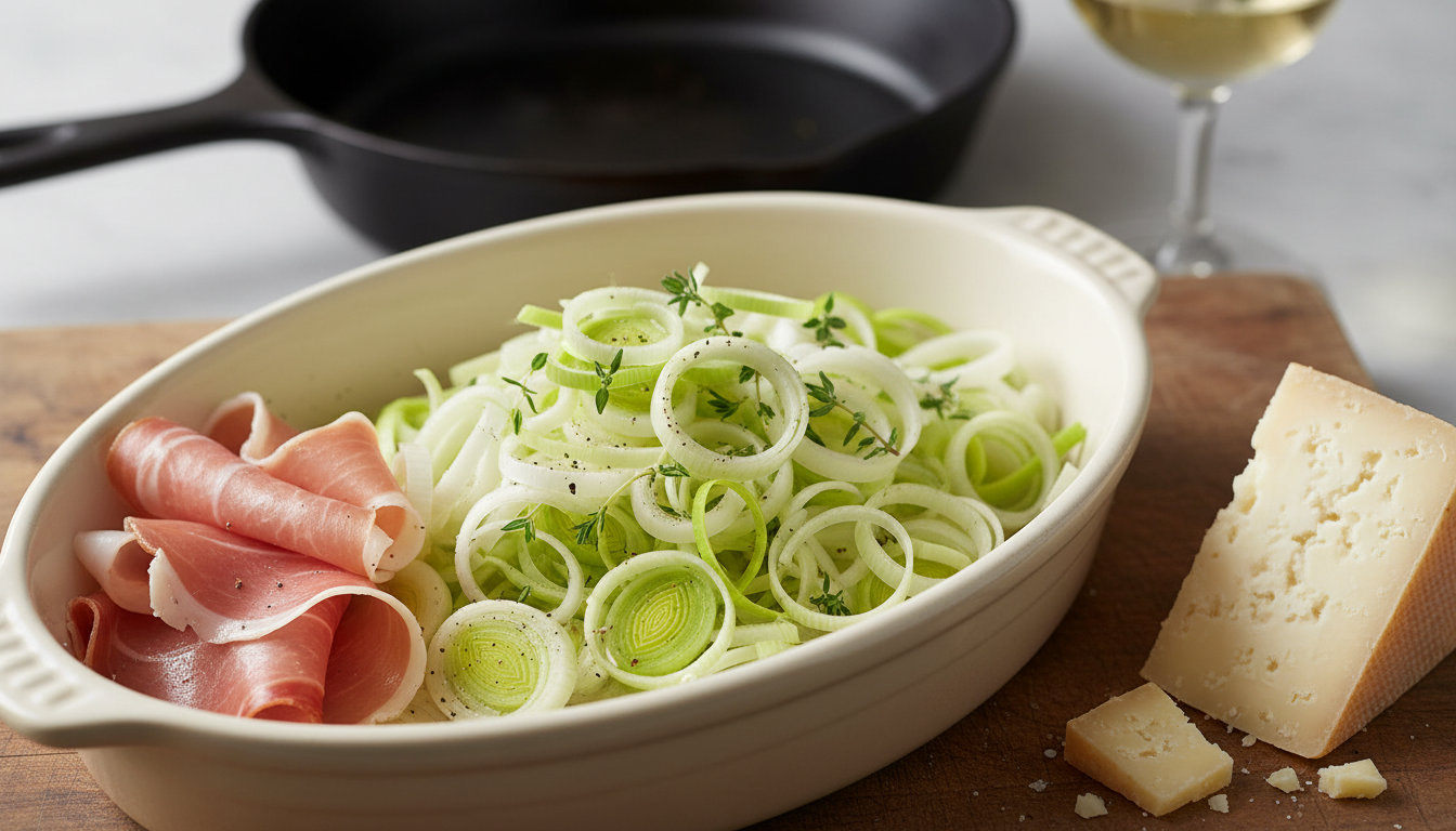 découvrez la recette réconfortante des poireaux gratinés au jambon serrano et comté, parfaite pour sublimer vos soirées d’hiver avec des saveurs chaleureuses et gourmandes.