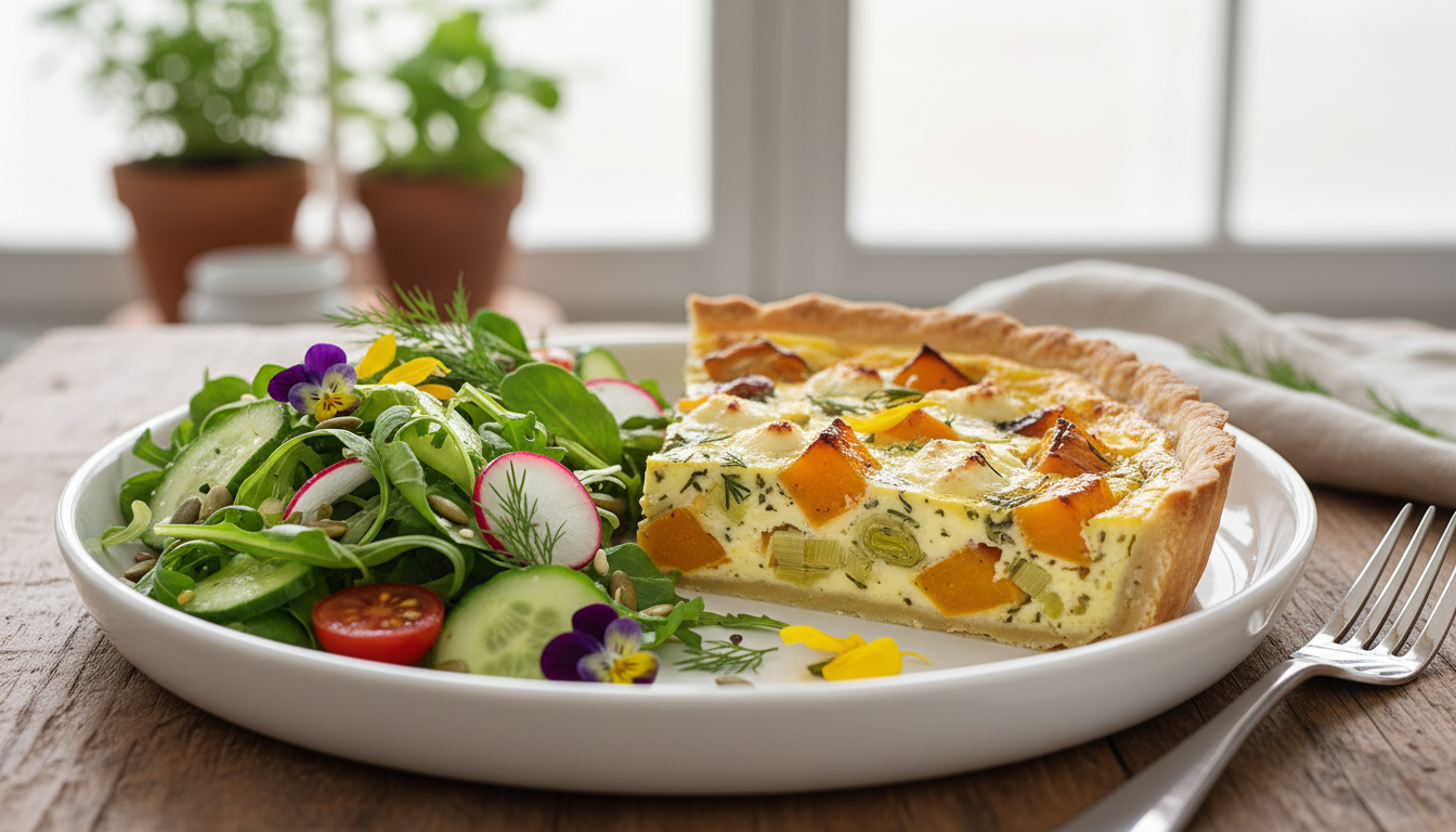 découvrez la quiche butternut-poireau, une recette savoureuse alliant fondant et croustillant, parfaite pour un repas végétarien qui fait oublier la viande.