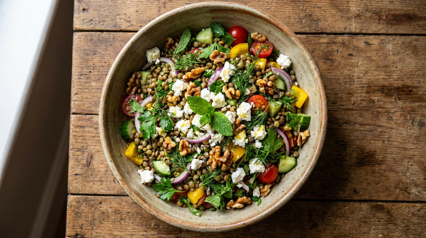 découvrez la salade de lentilles et fromage, une alliance gourmande qui ravira vos papilles avec des saveurs riches et équilibrées, parfaite pour un repas sain et délicieux.