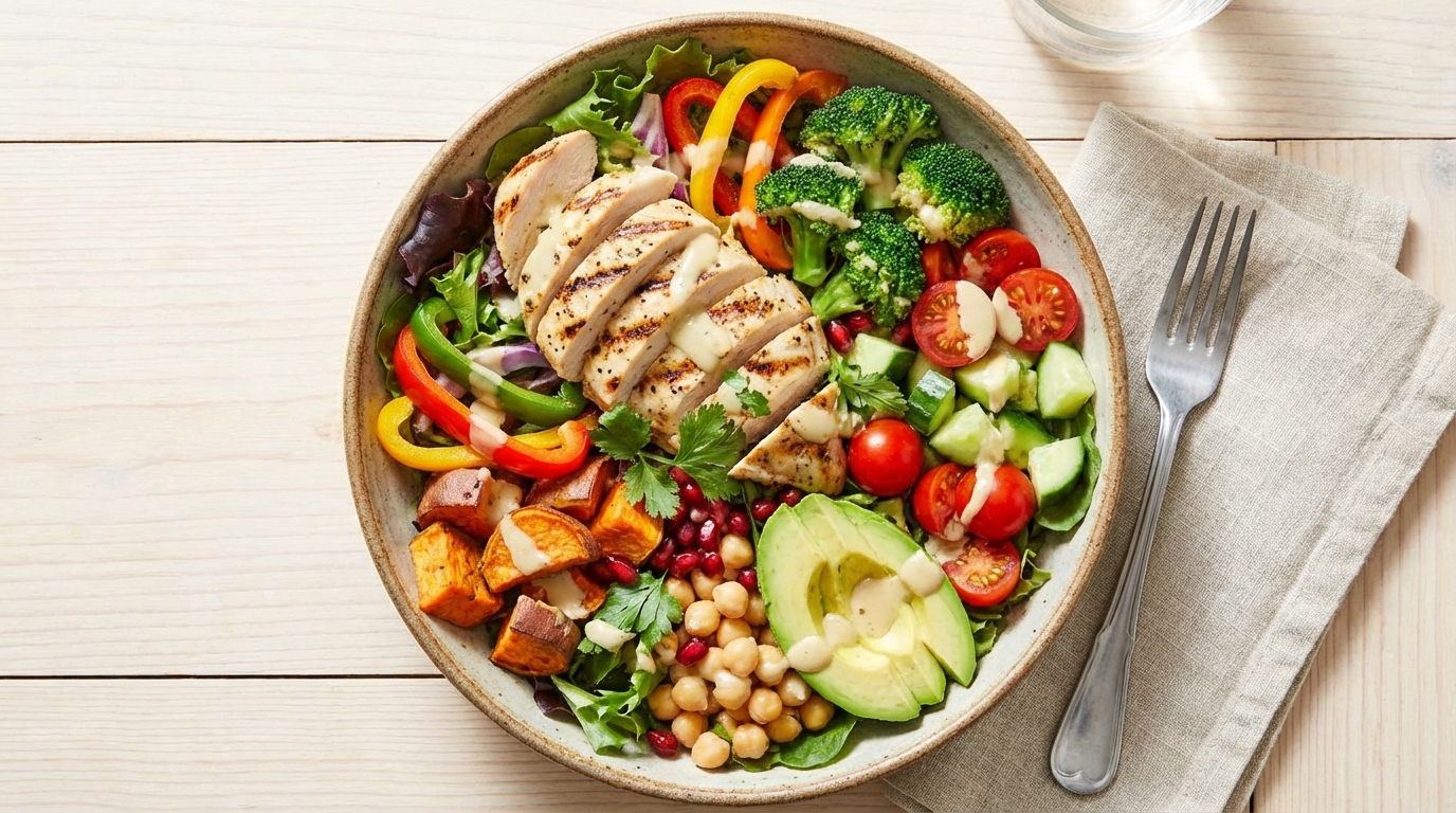découvrez une salade légère au poulet, maïs et tomates, idéale pour un repas minceur frais et sain. facile à préparer, elle allie saveurs et bienfaits pour votre santé.