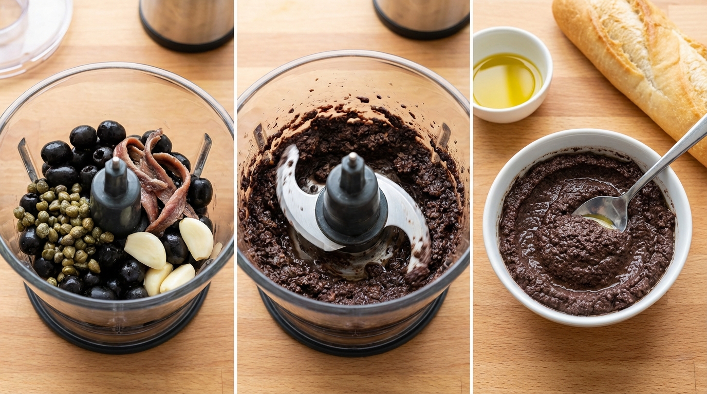 découvrez notre recette gourmande et facile de tapenade d’olives noires au chèvre frais, idéale pour vos apéritifs maison et moments conviviaux.