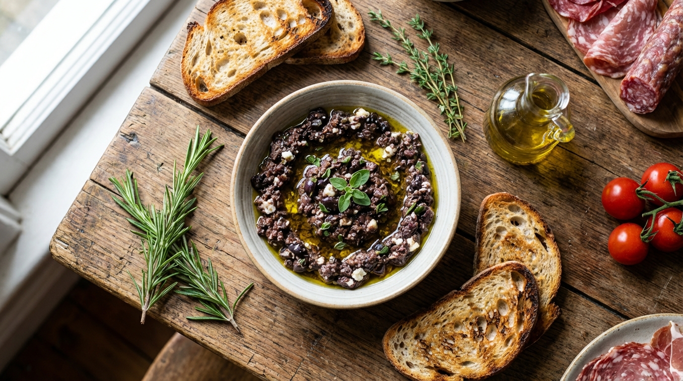 découvrez notre recette facile et gourmande de tapenade d’olives noires au chèvre frais, idéale pour un apéritif savoureux et rapide à préparer.