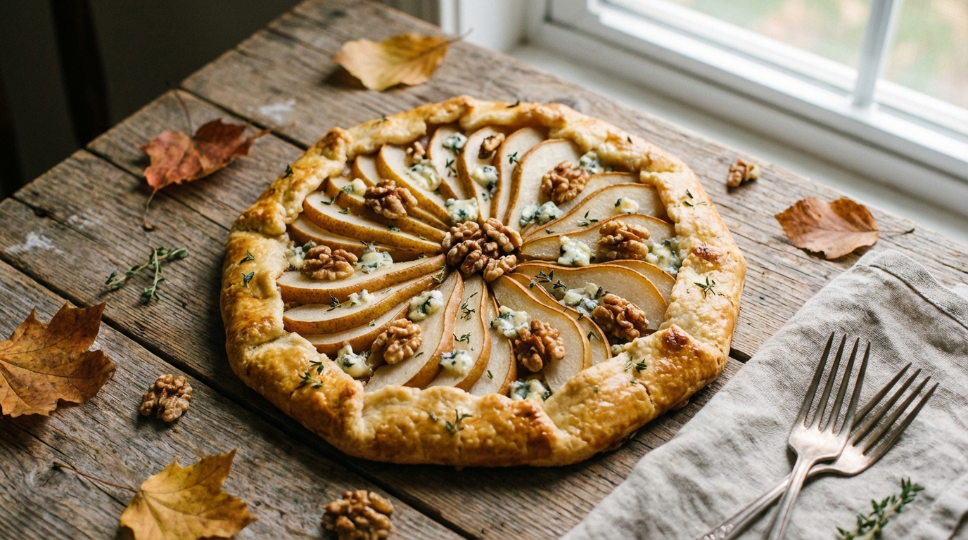découvrez notre recette facile et raffinée de tarte gourmande aux poires et roquefort, une alliance parfaite de douceur et de caractère pour régaler vos papilles.
