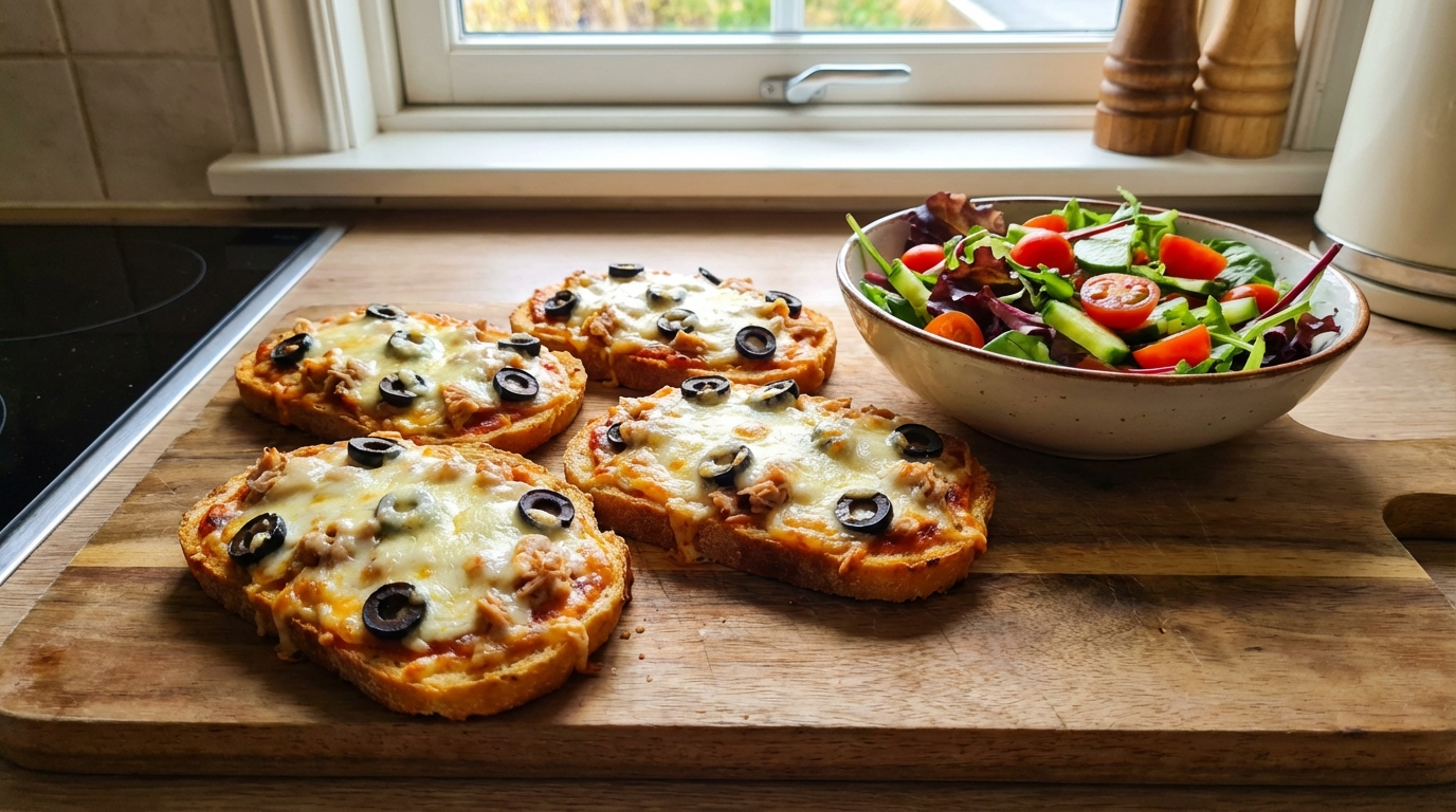 découvrez notre recette rapide et légère de toast pizza express au thon, parfaite pour un repas savoureux et sans gluten.