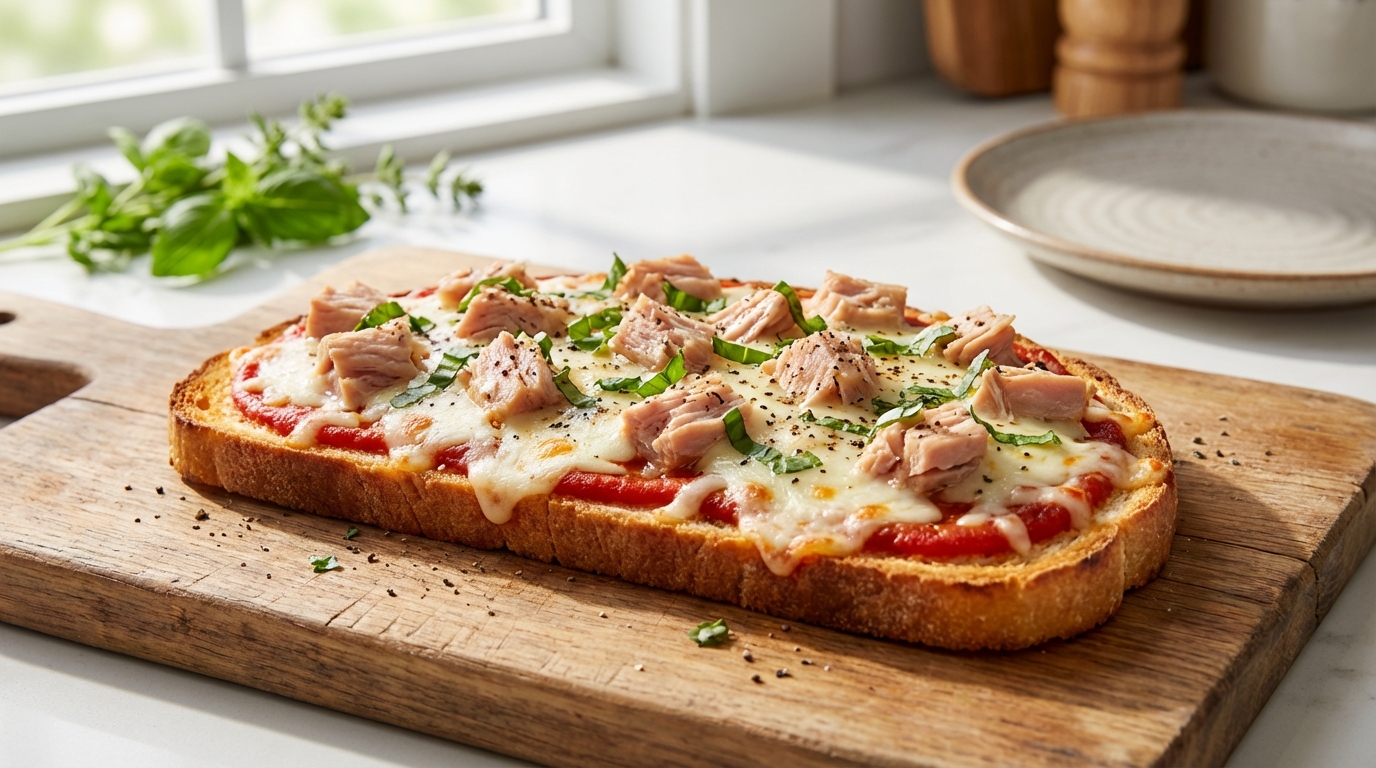 découvrez notre recette rapide et légère de toast pizza express au thon, idéale pour un repas savoureux sans gluten. facile à préparer et parfaite pour toutes les occasions.
