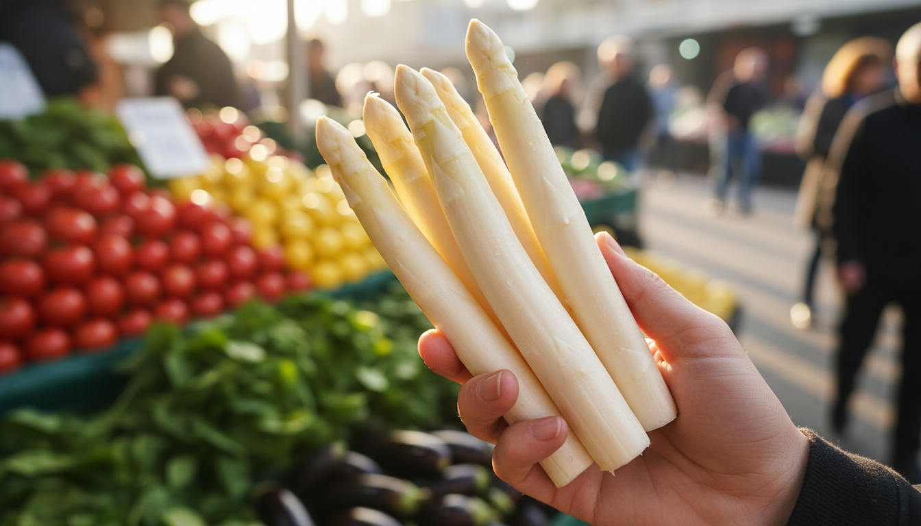découvrez un conseil simple pour choisir des asperges blanches uniformes, fraîches et savoureuses au marché, et profitez pleinement de leur saveur délicate.