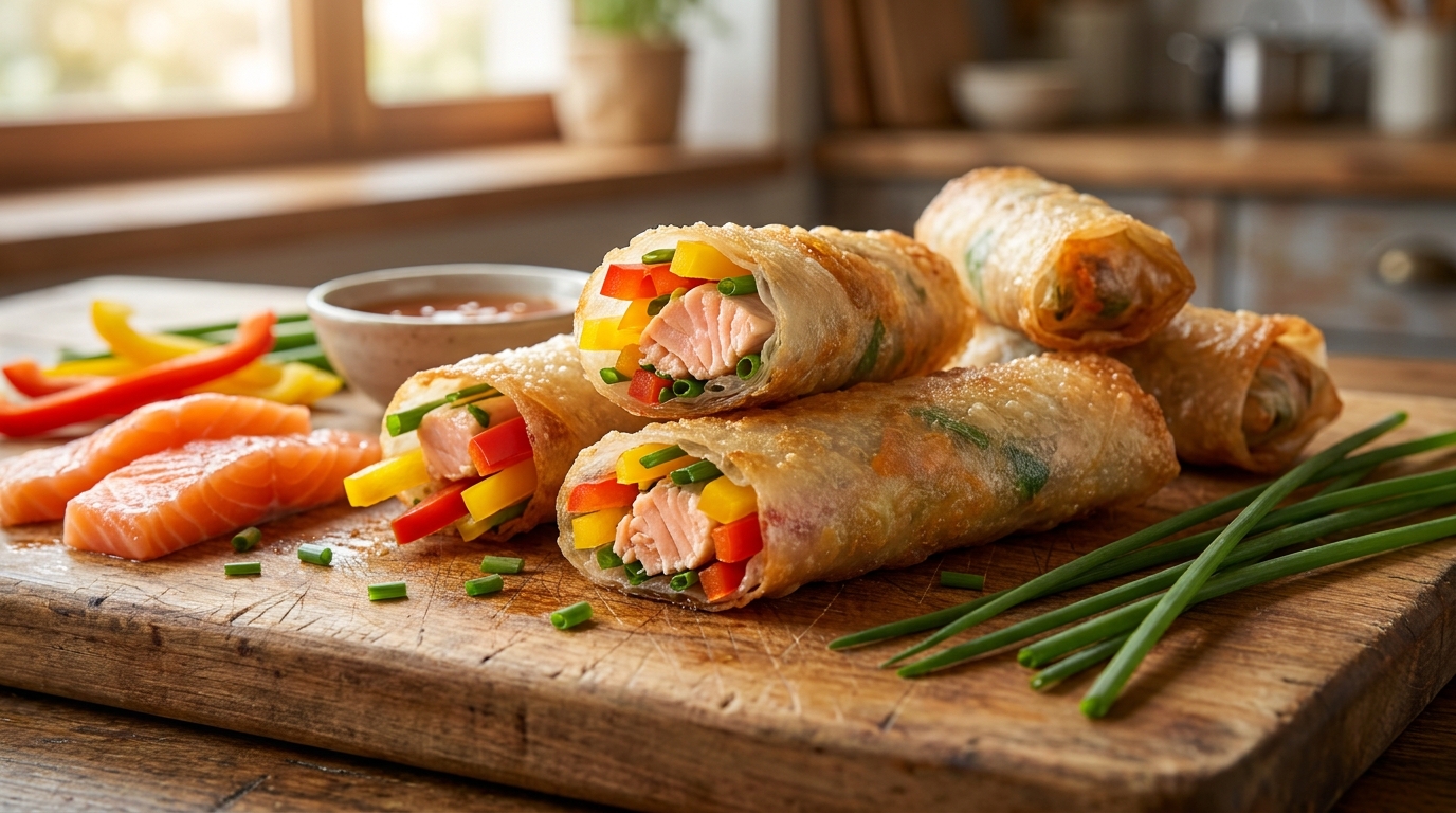 découvrez une recette minceur simple et savoureuse de bricks légères au saumon, poivron et ciboulette, parfaite pour un repas équilibré et gourmand.