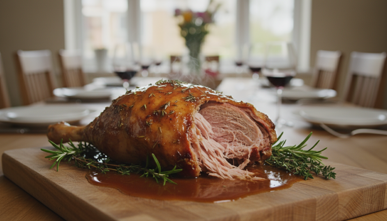découvrez un gigot mijoté pendant 7 heures, tendre et savoureux, parfait pour régaler toute votre famille en douceur.