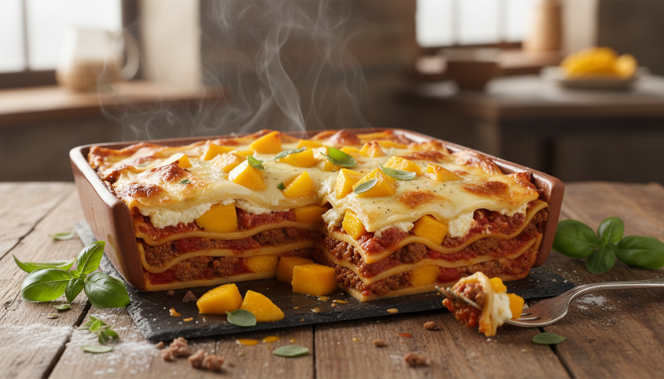 découvrez une lasagne unique avec un ingrédient secret qui ravit le palais dès la première bouchée. une recette surprenante à ne pas manquer !