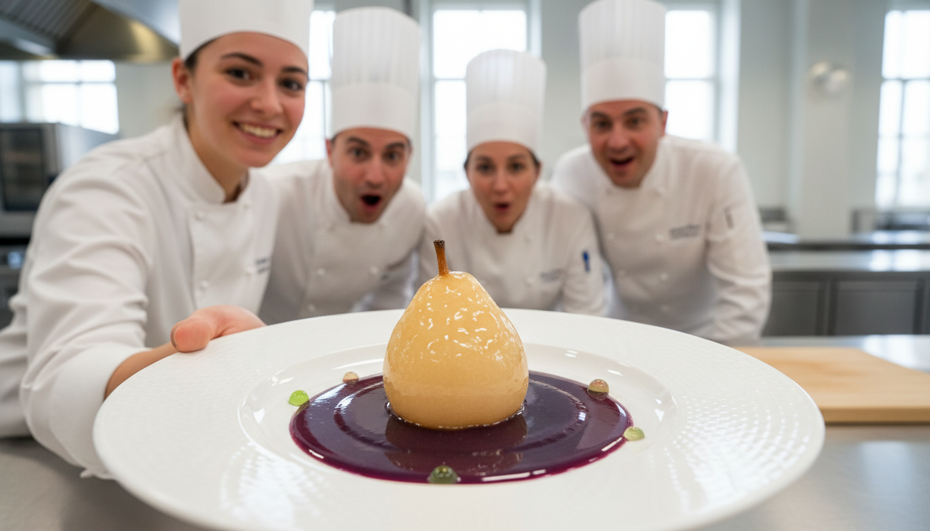 découvrez comment un challenger surprend le jury du championnat de france du dessert 2026 avec une création originale mêlant poire et une sauce comestible inattendue.
