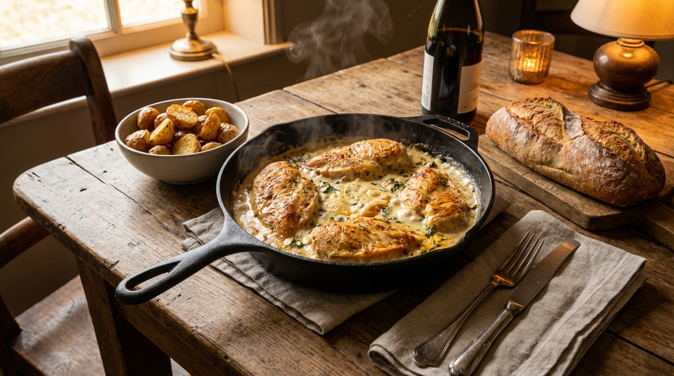 découvrez notre recette facile et savoureuse du délice de poulet au maroilles, un plat chaleureux qui ravira vos papilles et impressionnera vos convives.