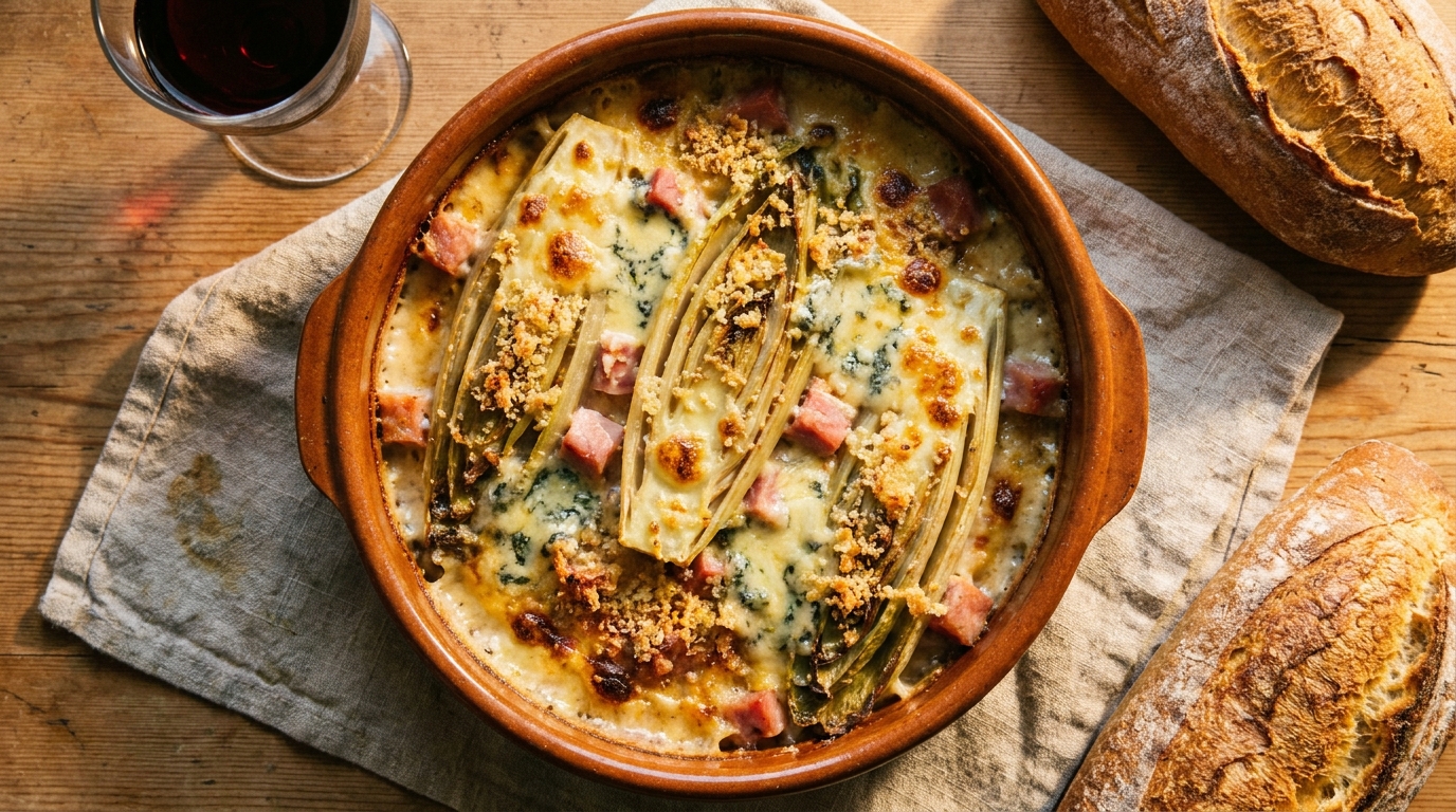 découvrez notre recette simple et gourmande de délices d’endives gratinées au fromage bleu, parfaite pour un repas savoureux et réconfortant.